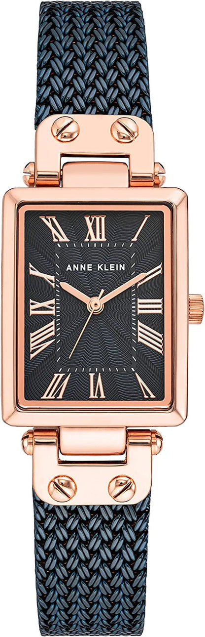 Women'S Mesh Bracelet Watch Navy Blue/Rose Gold