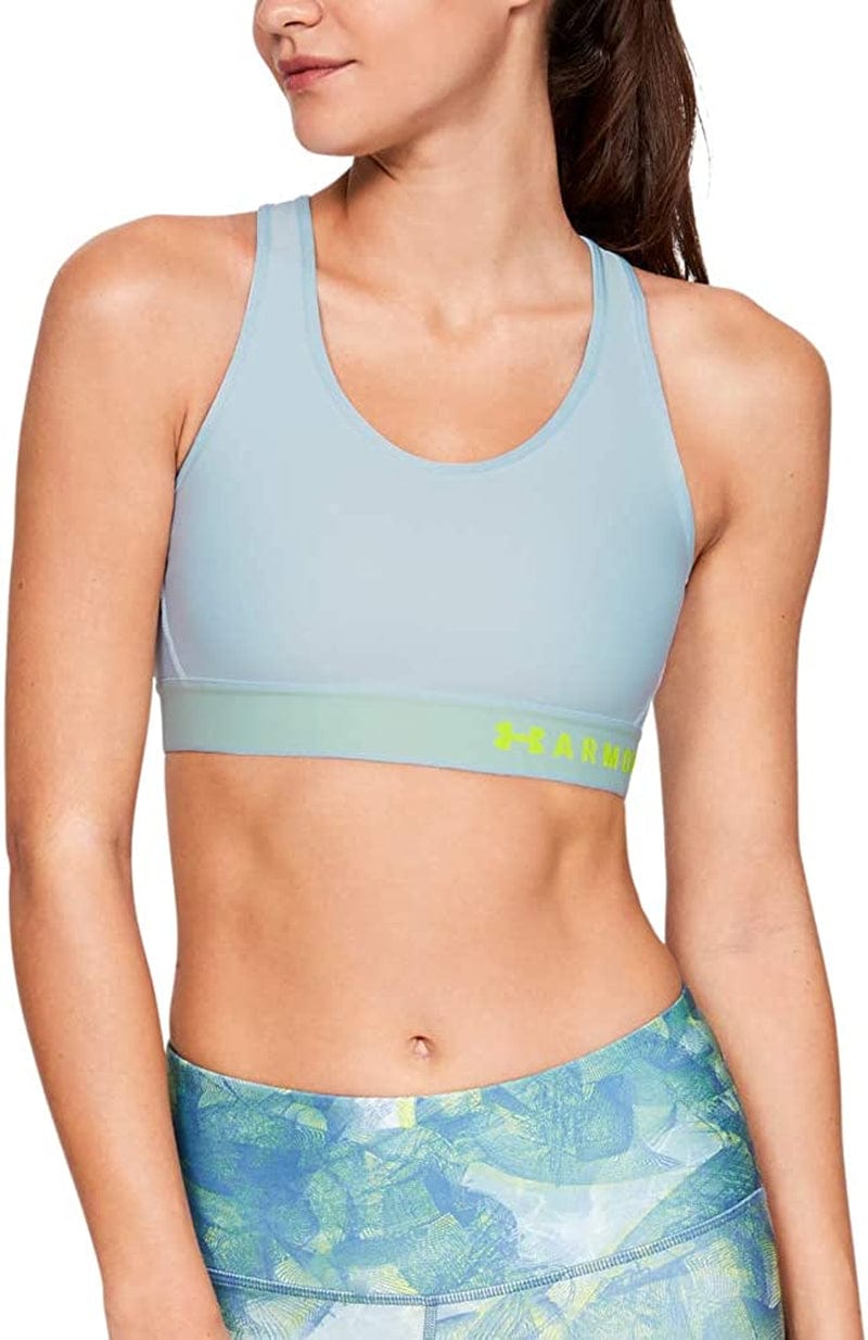 Women'S Mid Keyhole Sports Bra Blue (451)/High-vis Yellow / X-Large