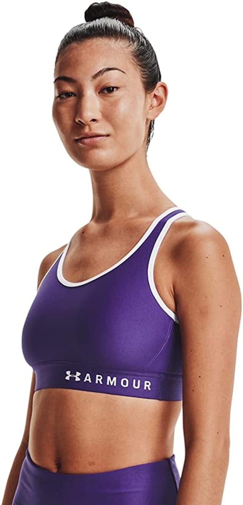 Women'S Mid Keyhole Sports Bra Purple Zest (754)/White / Medium