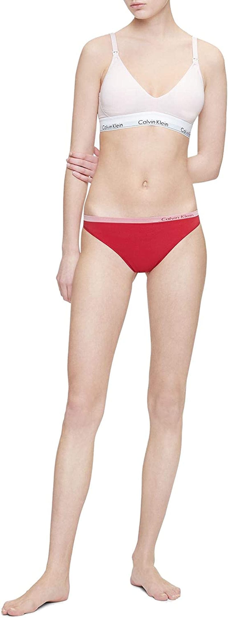 Women'S Modern Cotton Lightly Lined Triangle Nursing Bra Nymph's Thigh, Pink / X-Large