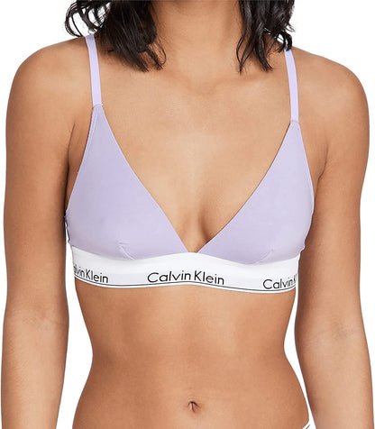 Women'S Modern Cotton Lightly Lined Triangle Wireless Bralette Vervain Lilac / Small
