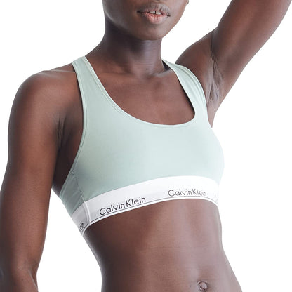 Women'S Modern Cotton Unlined Wireless Bralette Sage Meadow / Small