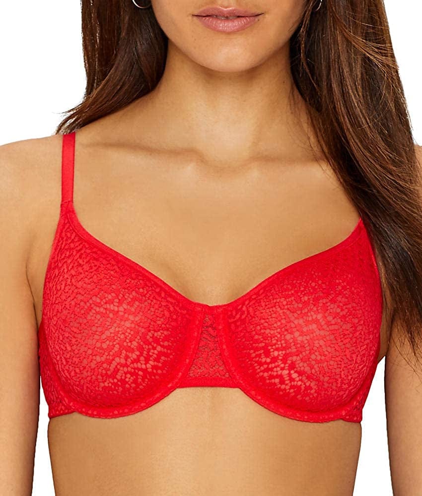 Women'S Modern Lace Unlined Demi Bra Cherry Dark / 32D