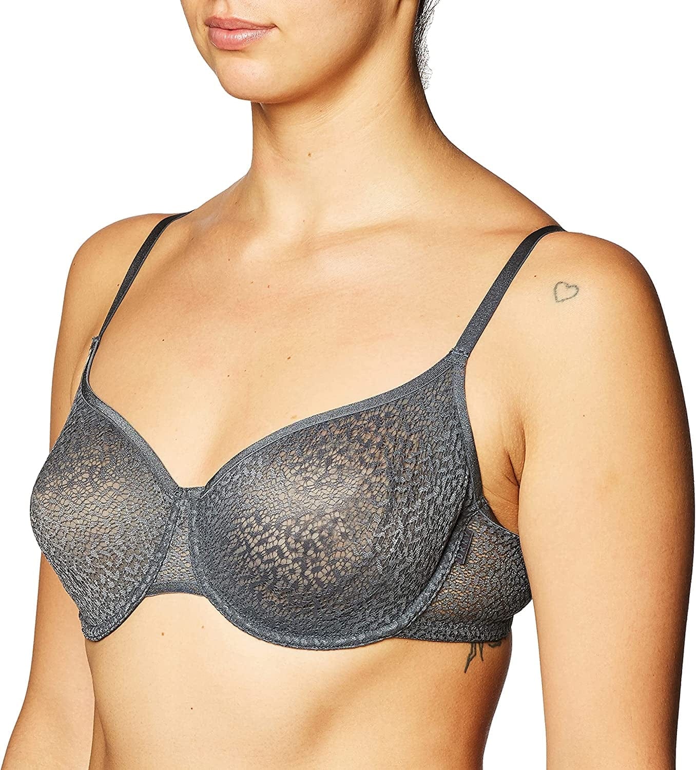 Women'S Modern Lace Unlined Demi Bra Graphite / 32D
