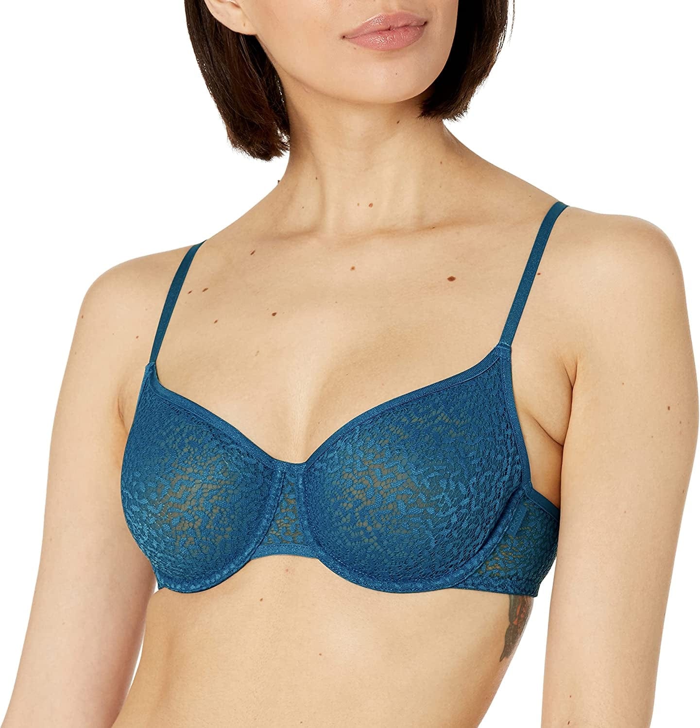 Women'S Modern Lace Unlined Demi Bra Poseidon / 32D