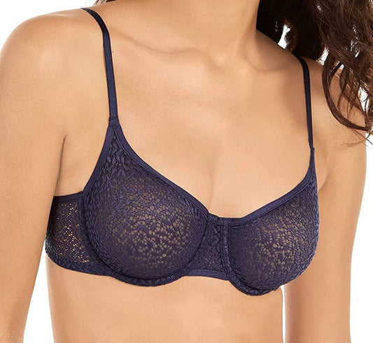 Women'S Modern Lace Unlined Demi Bra Navy Ink / 38C