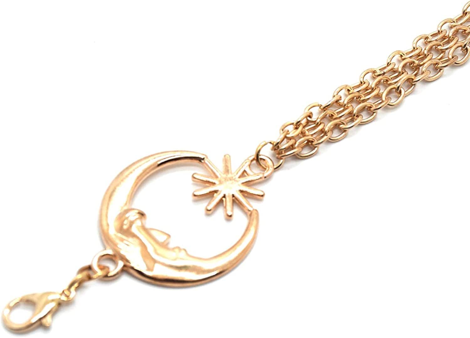 Women’S Moon Sun Metal Link Waist Chain Belts Dress Belt Rave Body Jewelries Skirt Jeans Accessories Apparel & Accessories > Jewelry > Body Jewelry Ralcosuss   