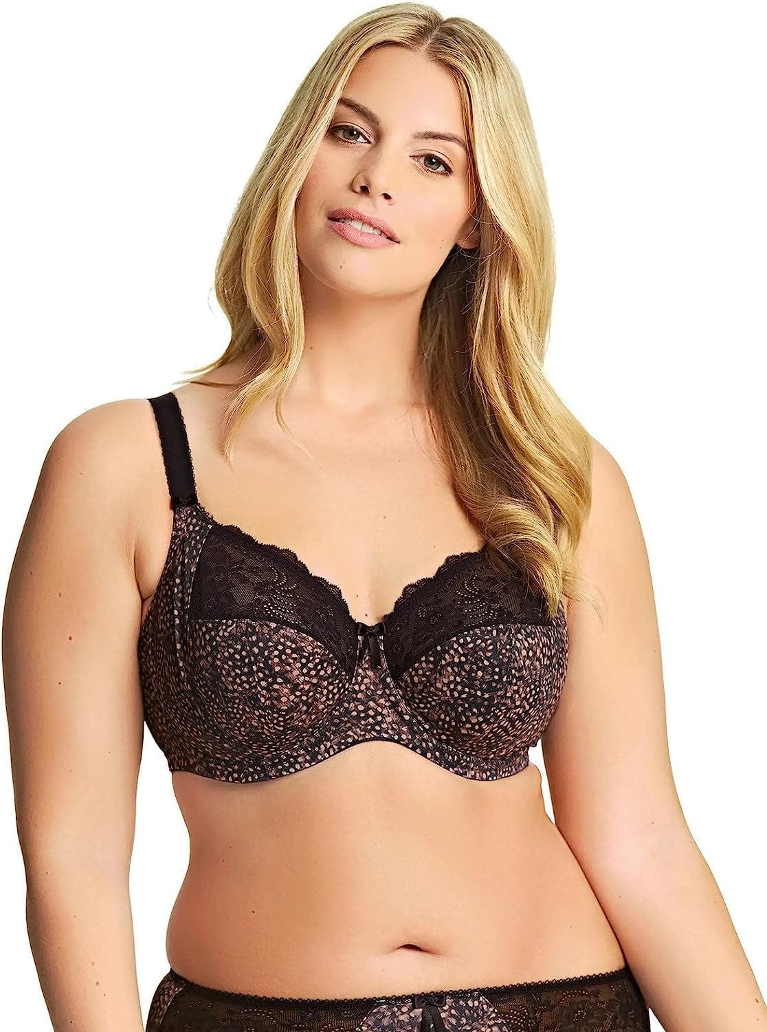 Women'S Morgan Banded Underwire Stretch Lace Bra Ebony / 36GG