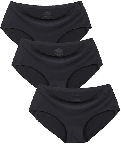 Women'S No Show Hiphugger Panties Pack of 6 Apparel & Accessories > Clothing > Underwear & Socks > Underwear Alruy 3 Pack: Black Black Black X-Large 