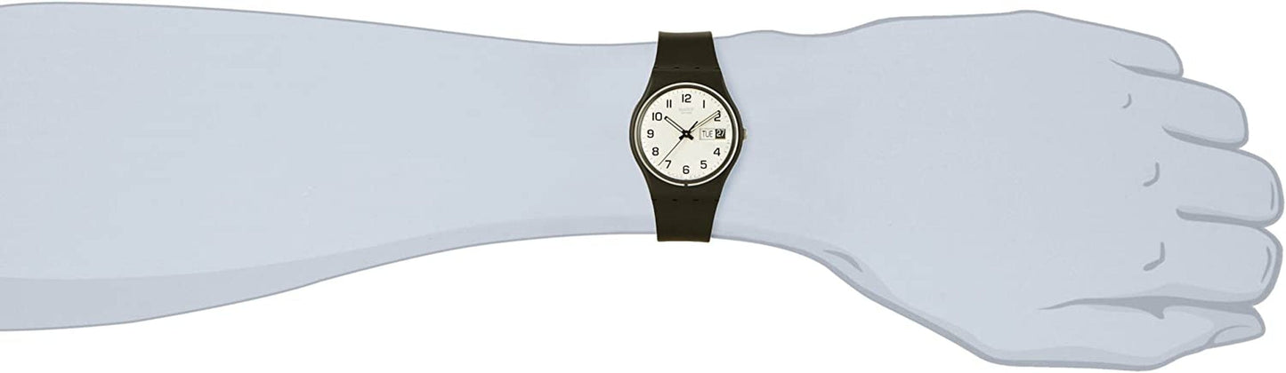 Women'S None Quartz Silicone Strap, Black, 19 Casual Watch (Model: GB743)