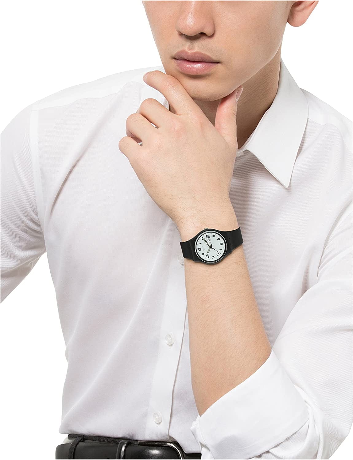 Women'S None Quartz Silicone Strap, Black, 19 Casual Watch (Model: GB743)