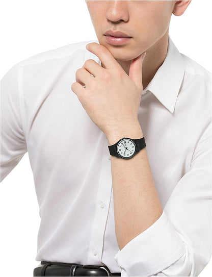 Women'S None Quartz Silicone Strap, Black, 19 Casual Watch (Model: GB743)