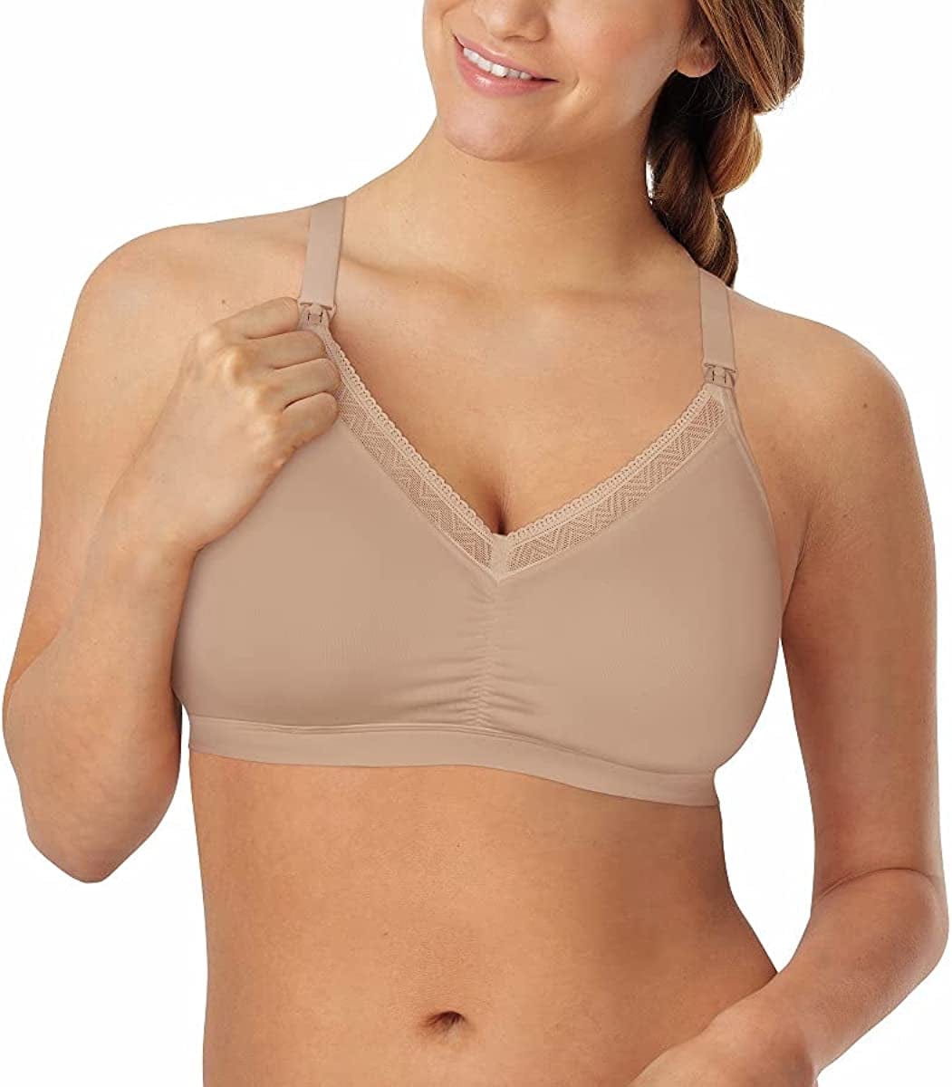 Women'S Nursing Shaping Foam Wire Free W/ Lace Bra US3002 Cafe Au Lait / Small