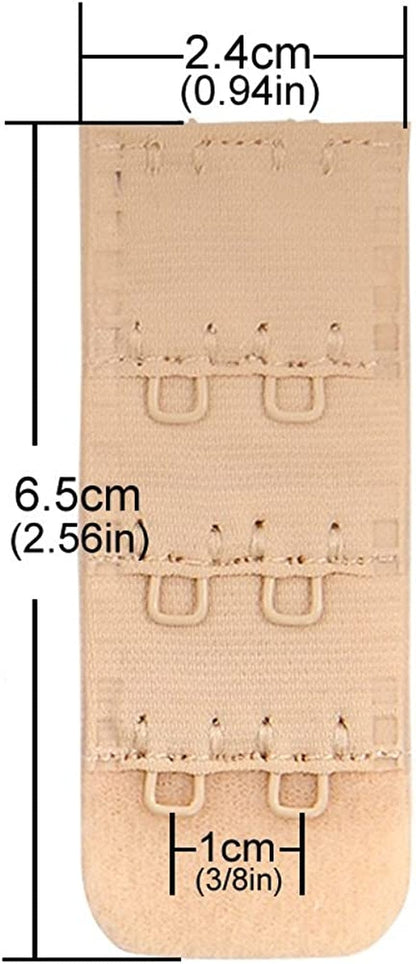 Women'S Nylon Bra Extender Multi-Size Brassiere Strap Extension