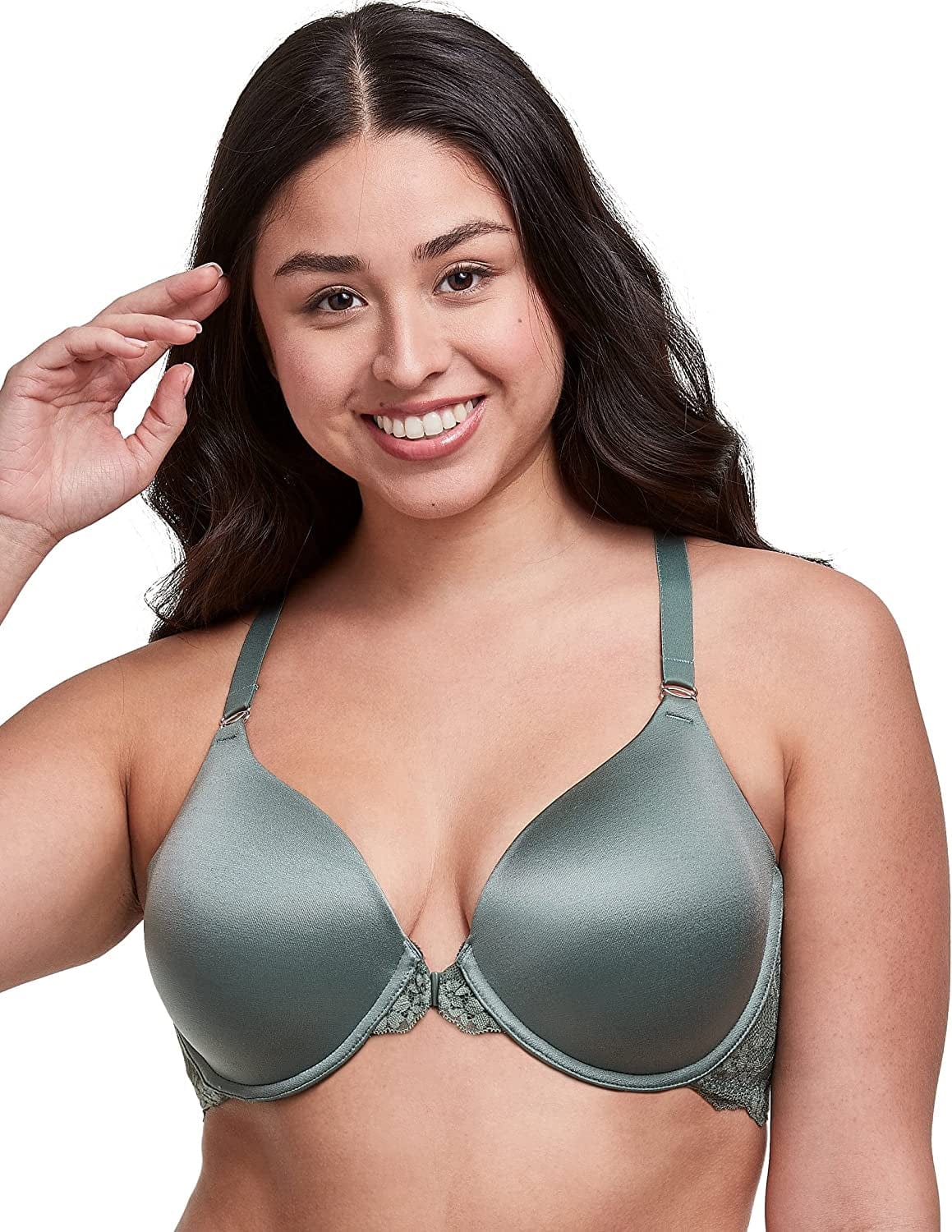 Women'S One Fab Fit T-Shirt Bra, Women’S Full Coverage T-Shirt Bra, Women’S Lightly Lined Racerback Bra Herbal Olive Green / 36D