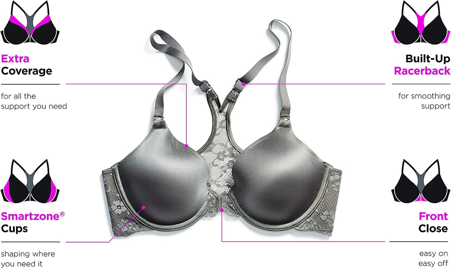 Women'S One Fab Fit T-Shirt Bra, Women’S Full Coverage T-Shirt Bra, Women’S Lightly Lined Racerback Bra
