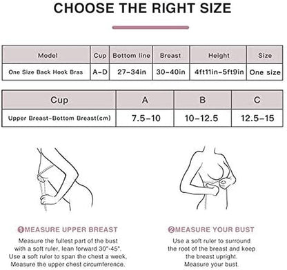 Women'S Onesize Wireless Seamless Comfrot Full Coverage Bra with Back Hook