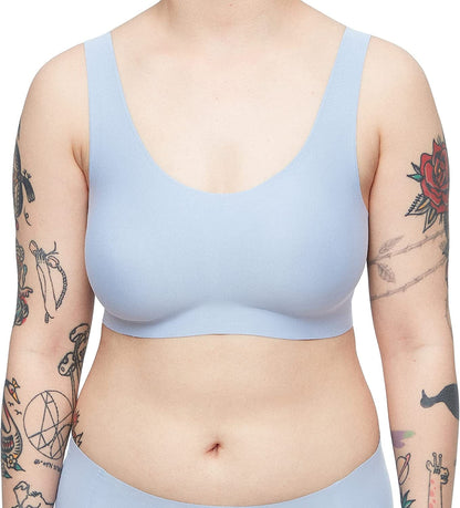 Women'S Onesize Wireless Seamless Vest Bras Full Coverage Comfort Revelution Sky Blue / Standard / One Size