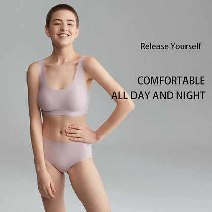 Women'S Onesize Wireless Seamless Vest Bras Full Coverage Comfort Revelution
