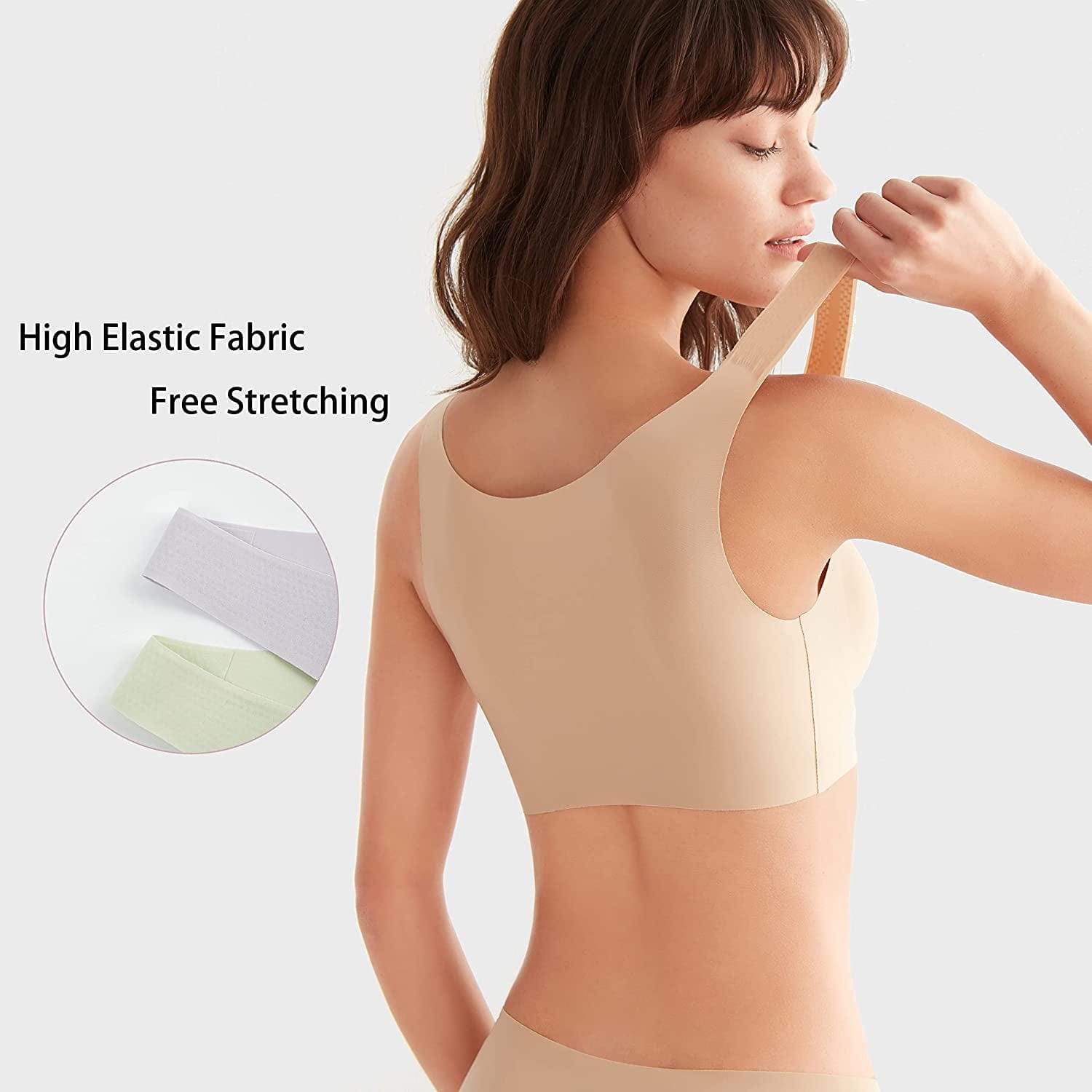 Women'S Onesize Wireless Seamless Vest Bras Full Coverage Comfort Revelution