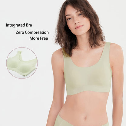Women'S Onesize Wireless Seamless Vest Bras Full Coverage Comfort Revelution
