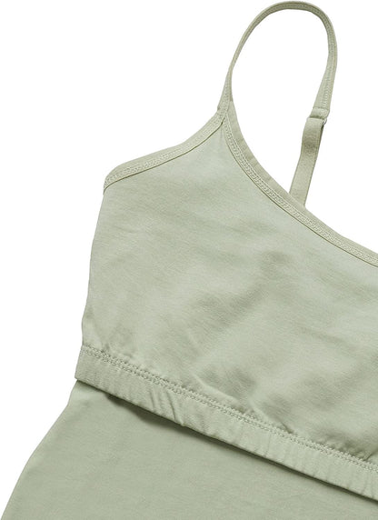 Women'S Organic Cotton Camisole Tank Top with Built-In Shelf Bra