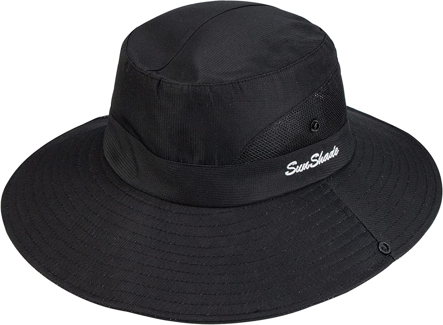 Women'S Outdoor Uv-Protection-Foldable Sun-Hats Mesh Wide-Brim Beach Fishing Hat with Ponytail-Hole Apparel & Accessories > Clothing Accessories > Hats INOGIH   