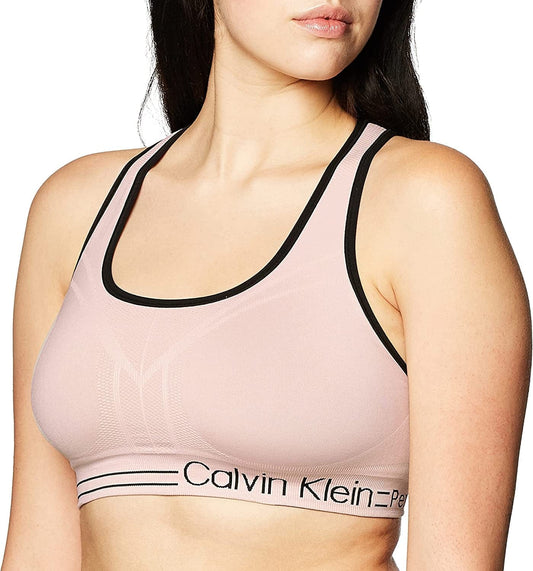 Women'S Performance Moisture Wicking Medium Impact Reversible Seamless Sports Bra Seashell / Small