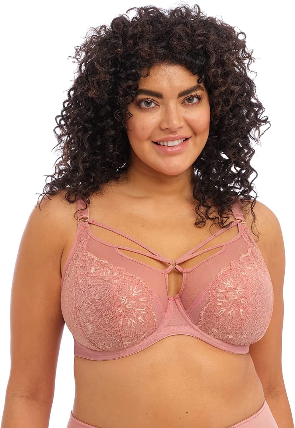 Women'S plus Size Brianna Strappy Underwire Plunge Bra Ash Rose / 34H