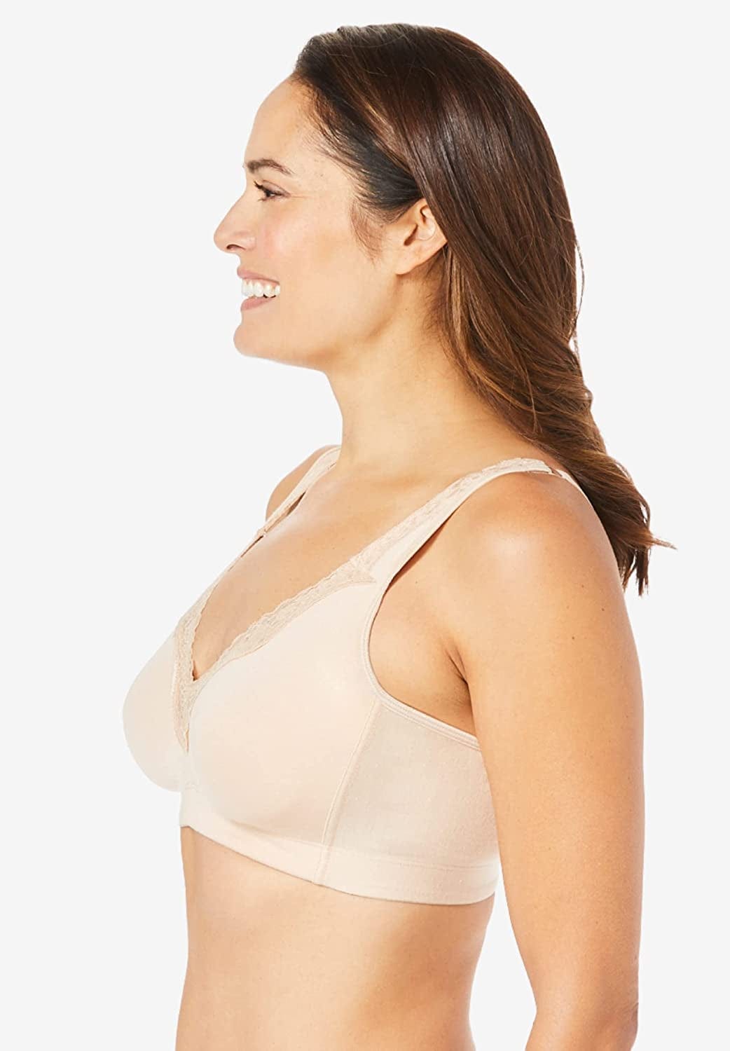 Women'S plus Size Cotton Comfort Wireless Bra