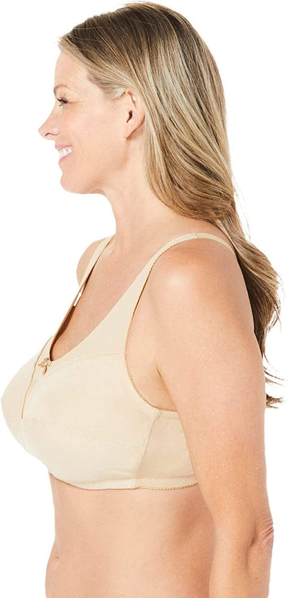 Women'S plus Size Cotton Wireless Bra