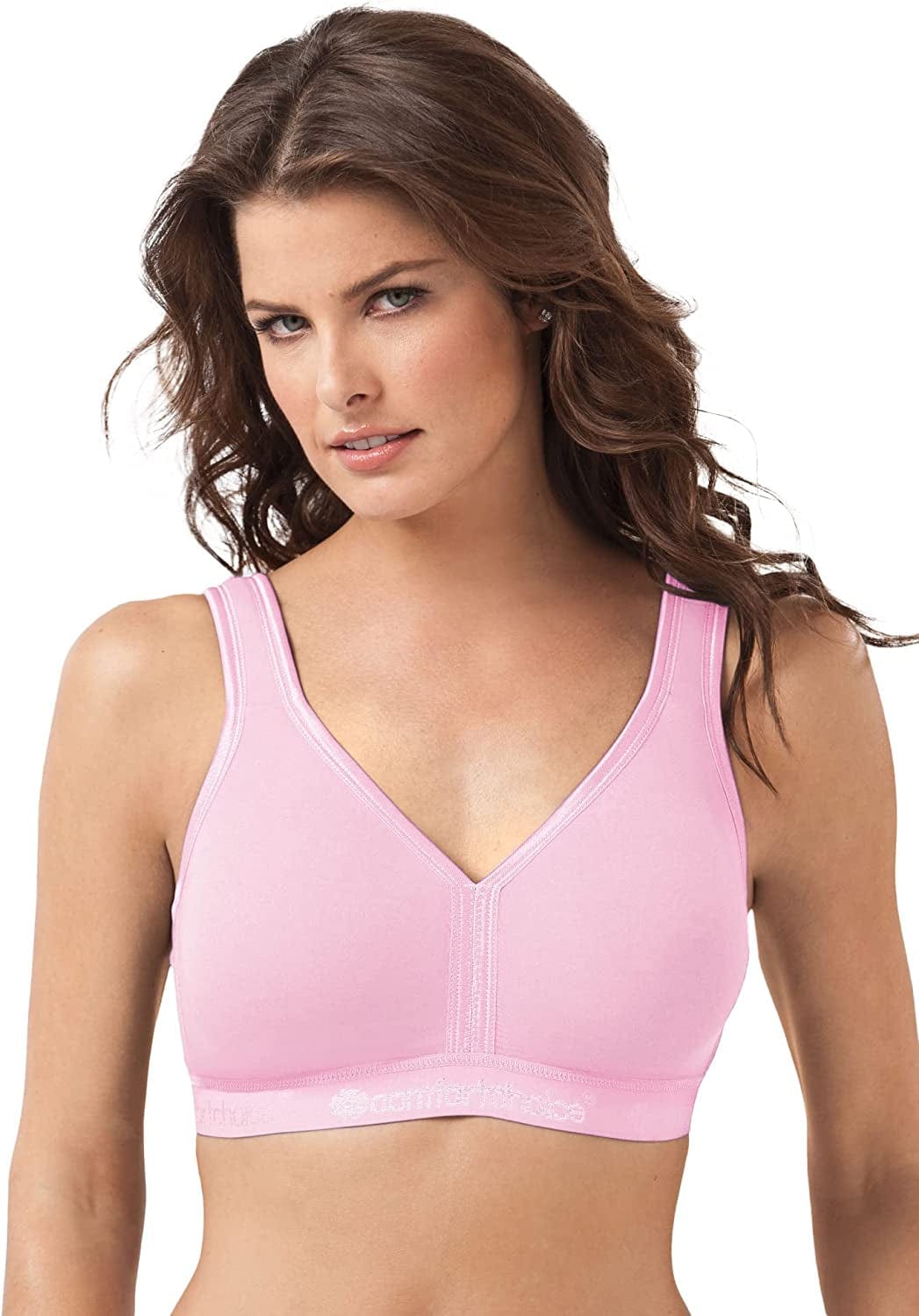 Women'S plus Size Wireless T-Shirt Bra Shell Pink (0715) / 40B