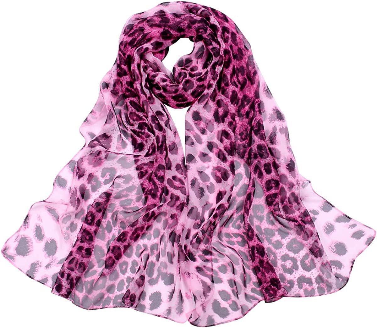 Women'S Polyester Chiffon Scarf Neck Fashionable Printing Floral Country Style Lightweight Scarves for Ladies and Girls Apparel & Accessories > Clothing Accessories > Scarves & Shawls Persmileful 021  