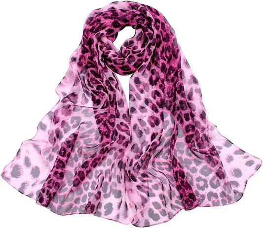 Women'S Polyester Chiffon Scarf Neck Fashionable Printing Floral Country Style Lightweight Scarves for Ladies and Girls Apparel & Accessories > Clothing Accessories > Scarves & Shawls Persmileful 021  