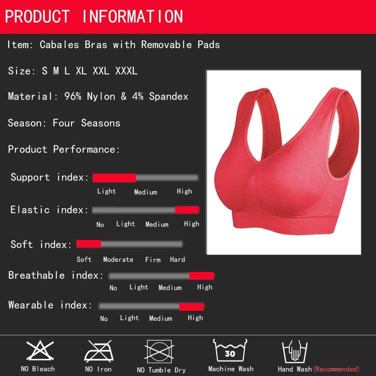Women'S Pull on Style Seamless Comfortable Wire-Free Yoga Bra with Removable Pads