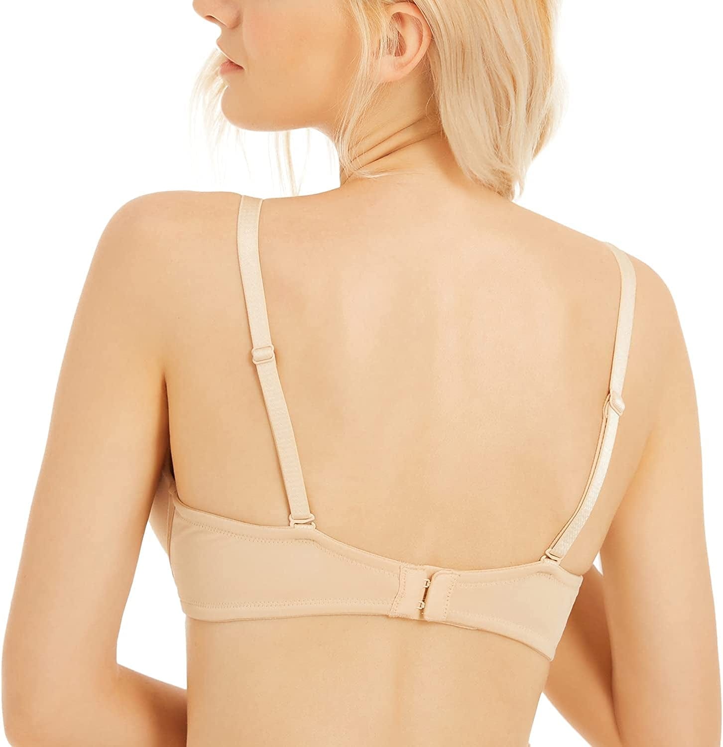 Women'S Push up Bra Deep V Plunge Underwire T-Shirt Bra Multiway 2 Cups Up