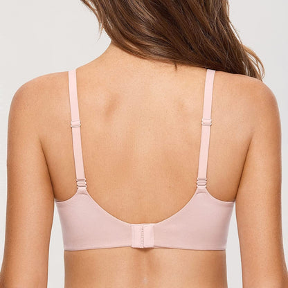 Women'S Push up Wireless Bra Padded T Shirt Bras No Underwire Plunge