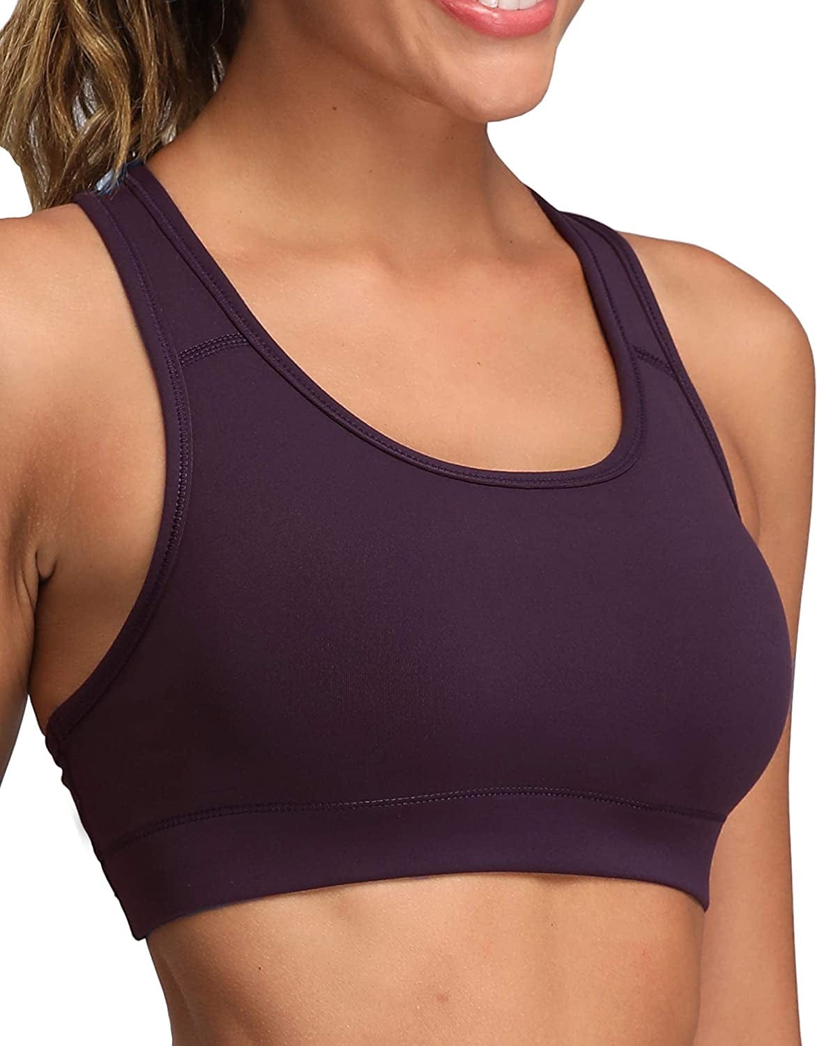 Women'S Racerback Sports Fitness Support Workout Running Bras Vintage Violet Purple / Small