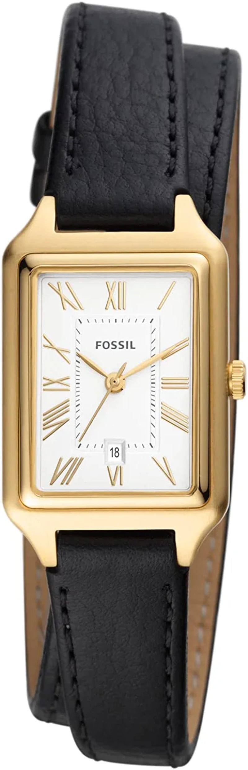 Women'S Racquel Quartz Rectangular Watch with Stainless Steel or Leather Strap Gold/Black