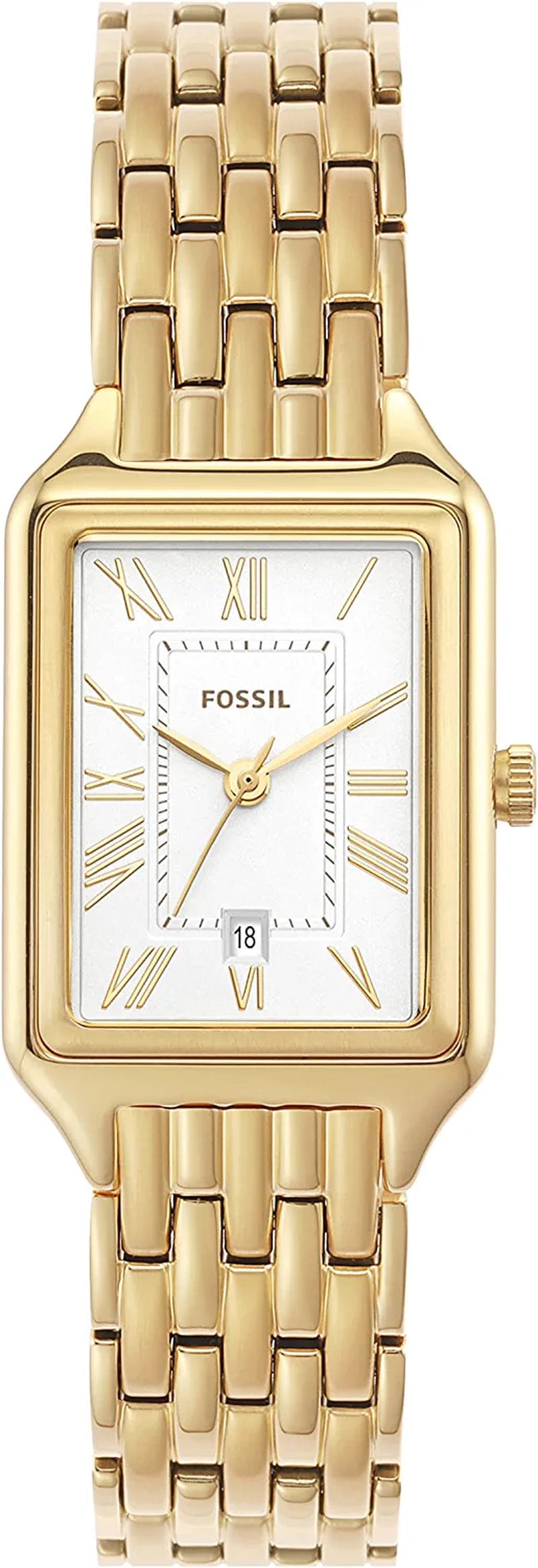 Women'S Racquel Quartz Rectangular Watch with Stainless Steel or Leather Strap Gold