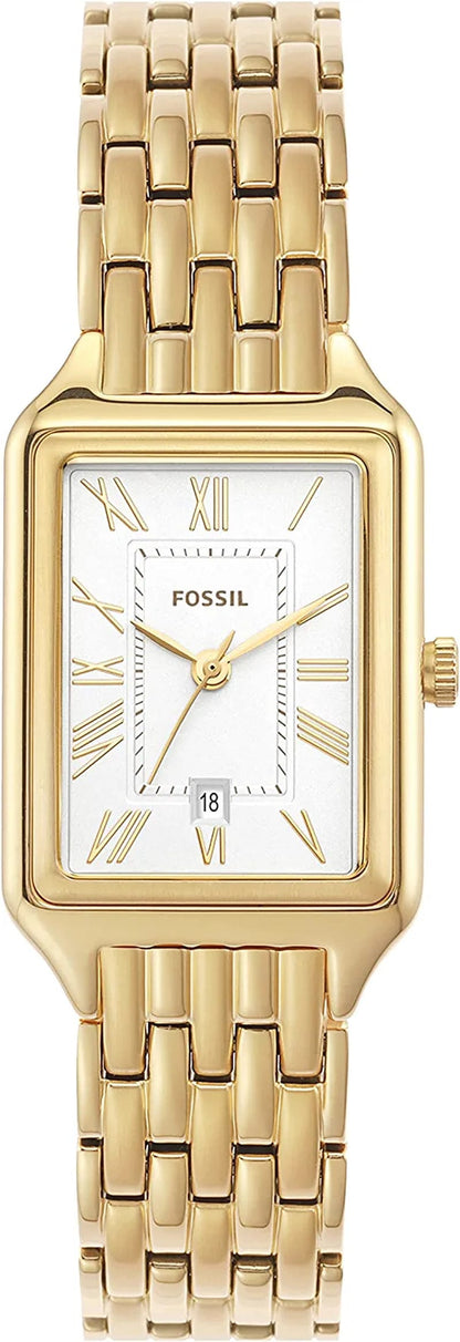 Women'S Racquel Quartz Rectangular Watch with Stainless Steel or Leather Strap Gold