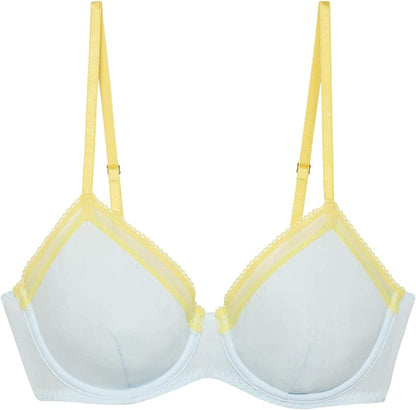 Women'S Reg Unlined Microfiber Demi Cup Bra Cold Blue / 36C