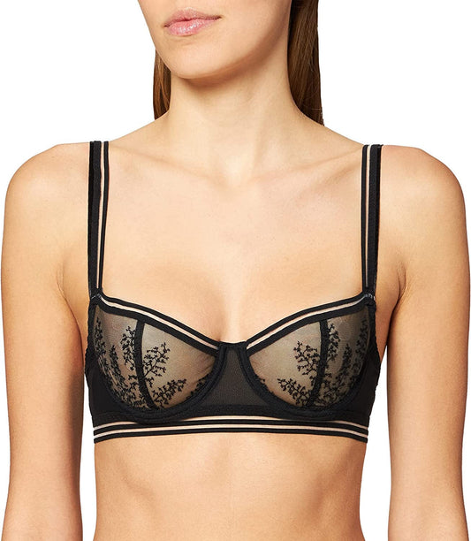 Women'S Reine Des Pres Half Cup Bra Balconette Black / 32DD