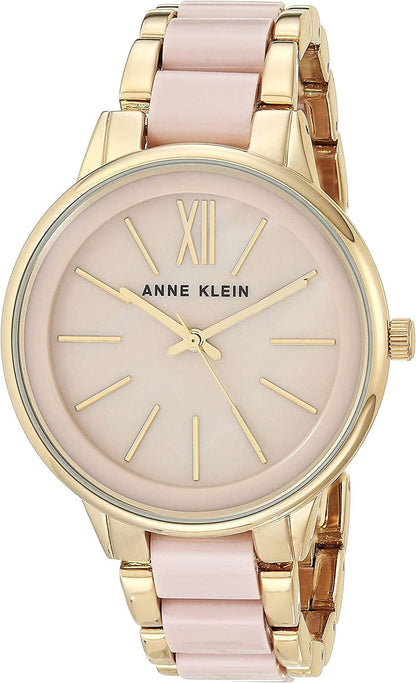 Women'S Resin Bracelet Watch Pink/Gold