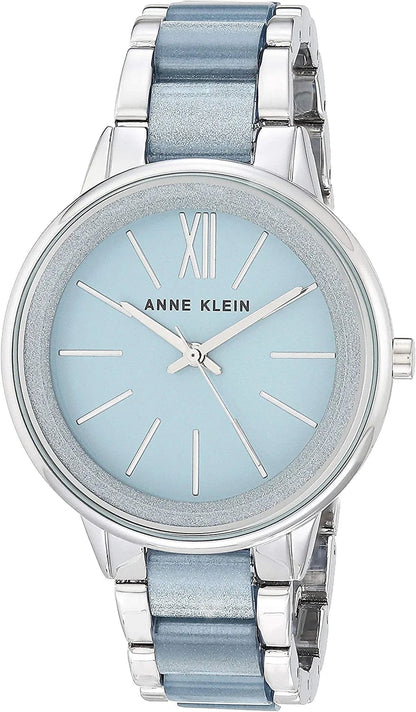 Women'S Resin Bracelet Watch Blue/Silver