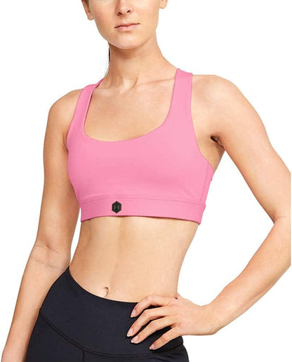 Women'S Rush Low Sports Bra Lipstick (691)/Black / Large
