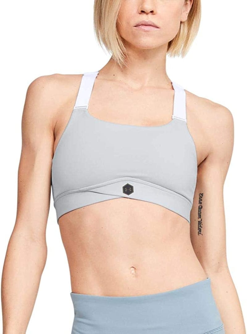 Women'S Rush Mid Sports Bra Halo Gray (014)/Black / Small