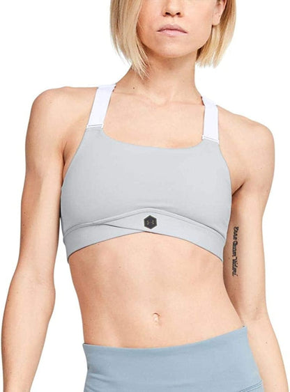 Women'S Rush Mid Sports Bra Halo Gray (014)/Black / Small