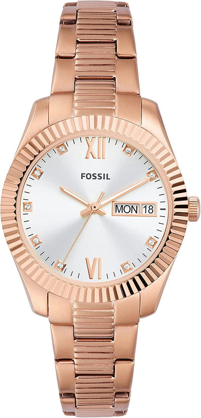 Women'S Scarlette Stainless Steel Quartz Watch Rose Gold/Silver
