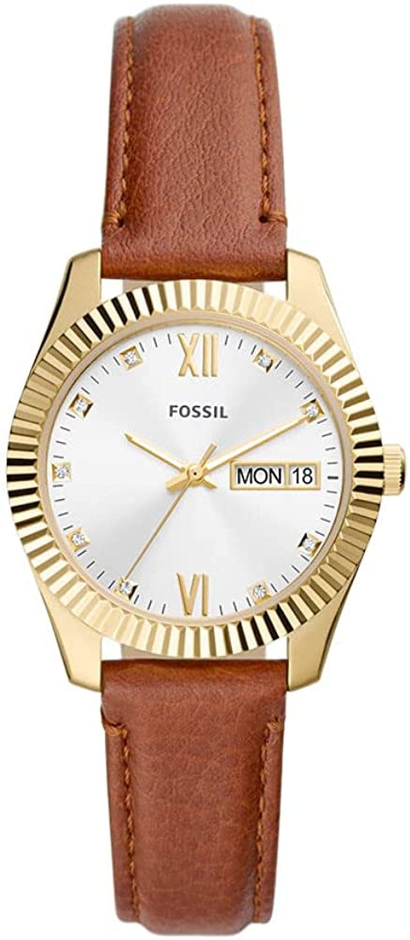 Women'S Scarlette Stainless Steel Quartz Watch Gold/Brown